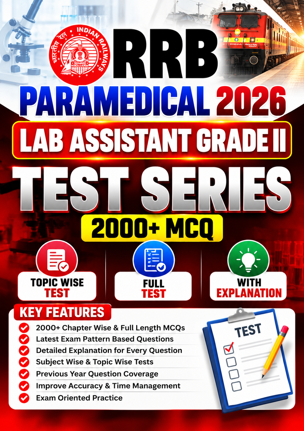 RRB Lab Assistant Grade II 🔴Test Series 2026